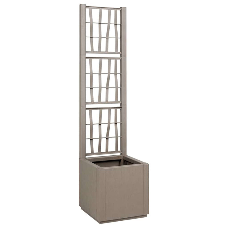 Vidaxx Blumenkasten hellbraun 36 x 36 x 140 cm Kunststoff