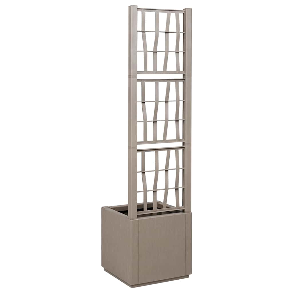 Vidaxx Blumenkasten hellbraun 36 x 36 x 140 cm Kunststoff