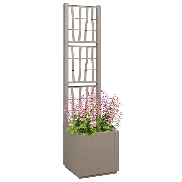 Vidaxx Blumenkasten hellbraun 36 x 36 x 140 cm Kunststoff