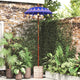 Vidaxl Balinesischer Sonnenschirm mit Sockel blau 95 x 95 x 260 cm