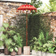 Vidaxl Balinesischer Sonnenschirm mit Sockel rot 95 x 95 x 260 cm