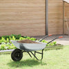 Vidaxx Schubkarre Silber und Schwarz 133 x 62,5 x 58 cm Stahl