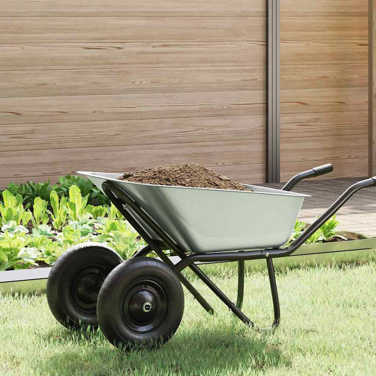Vidaxx Ersatz für Schubkarrenschublade Silber 88 x 60 x 32 cm Stahl
