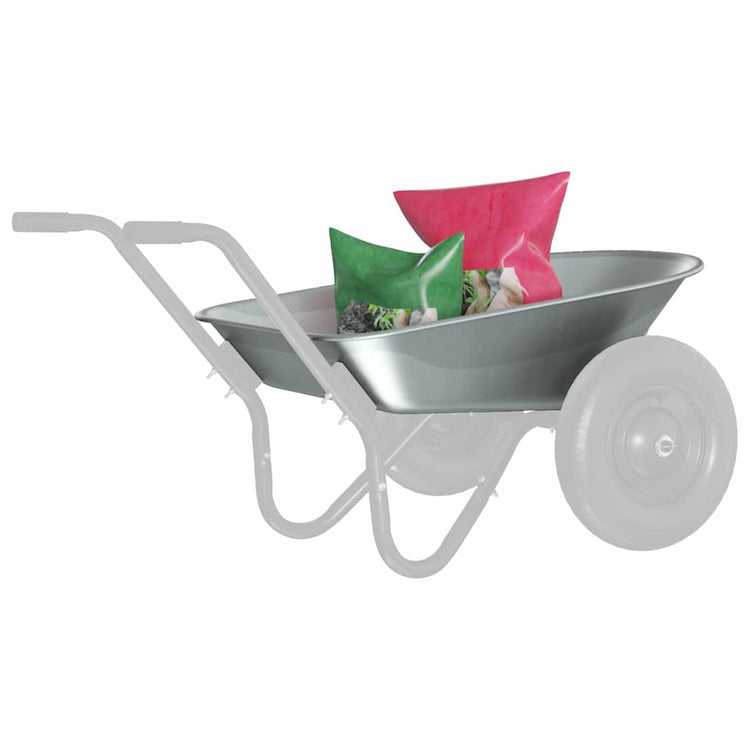 Vidaxx Ersatz für Schubkarrenschublade Silber 90 x 63 x 28 cm Stahl