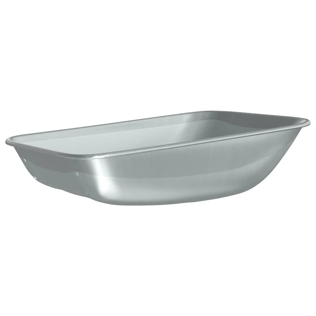 Vidaxx Ersatz für Schubkarrenschublade Silber 80 x 60 x 25 cm Stahl