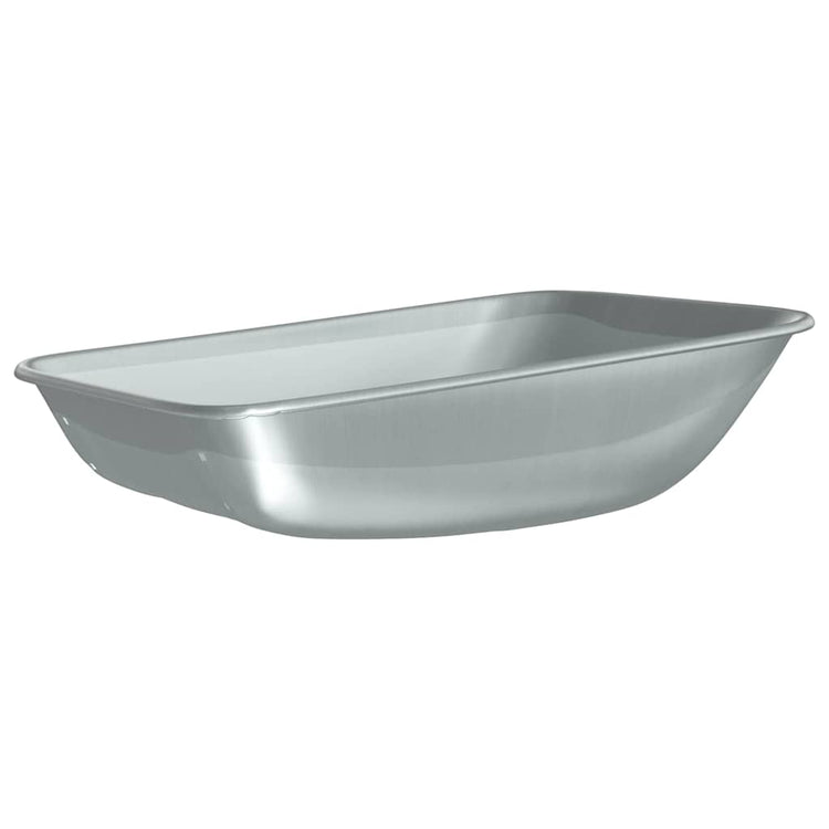 Vidaxx Ersatz für Schubkarrenschublade Silber 80 x 60 x 25 cm Stahl