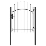 VidaXL Gartentor mit Schloss Grau 100 x 100 cm Stahl - afbeelding 1