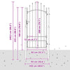 VidaXL Gartentor mit Schloss Grau 200 x 100 cm Stahl