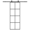 VidaXL Schiebetür mit Beschlagset 76x205 cm ESG-Glas schwarz