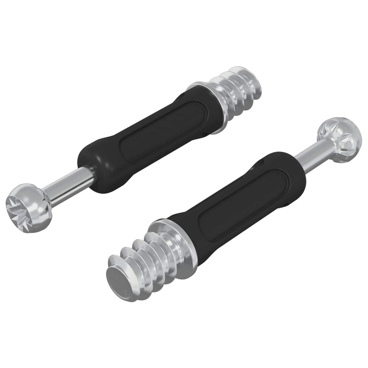 Vidaxl Nockenverriegelungsbolzen 2 Stück Silber und Schwarz M6 x 40 mm