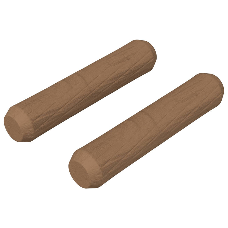 Vidaxxl Holzdübel 2 Stück braun ø8 x 35 mm Massivholz