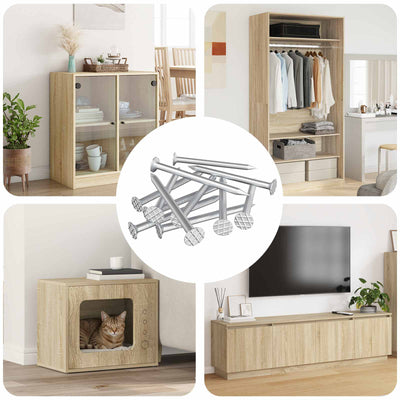 Vidaxxl Nägel für Holz 12 Stück Silber ø 3 x 15 mm Metall