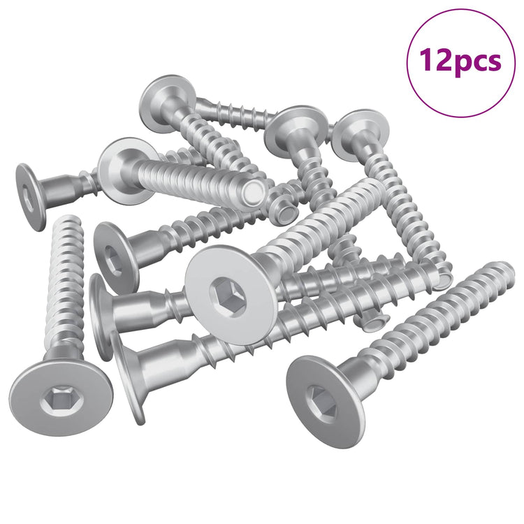 Vidaxx Befestigungsschrauben 12 Stück Silber ø5 x 40 mm Metall