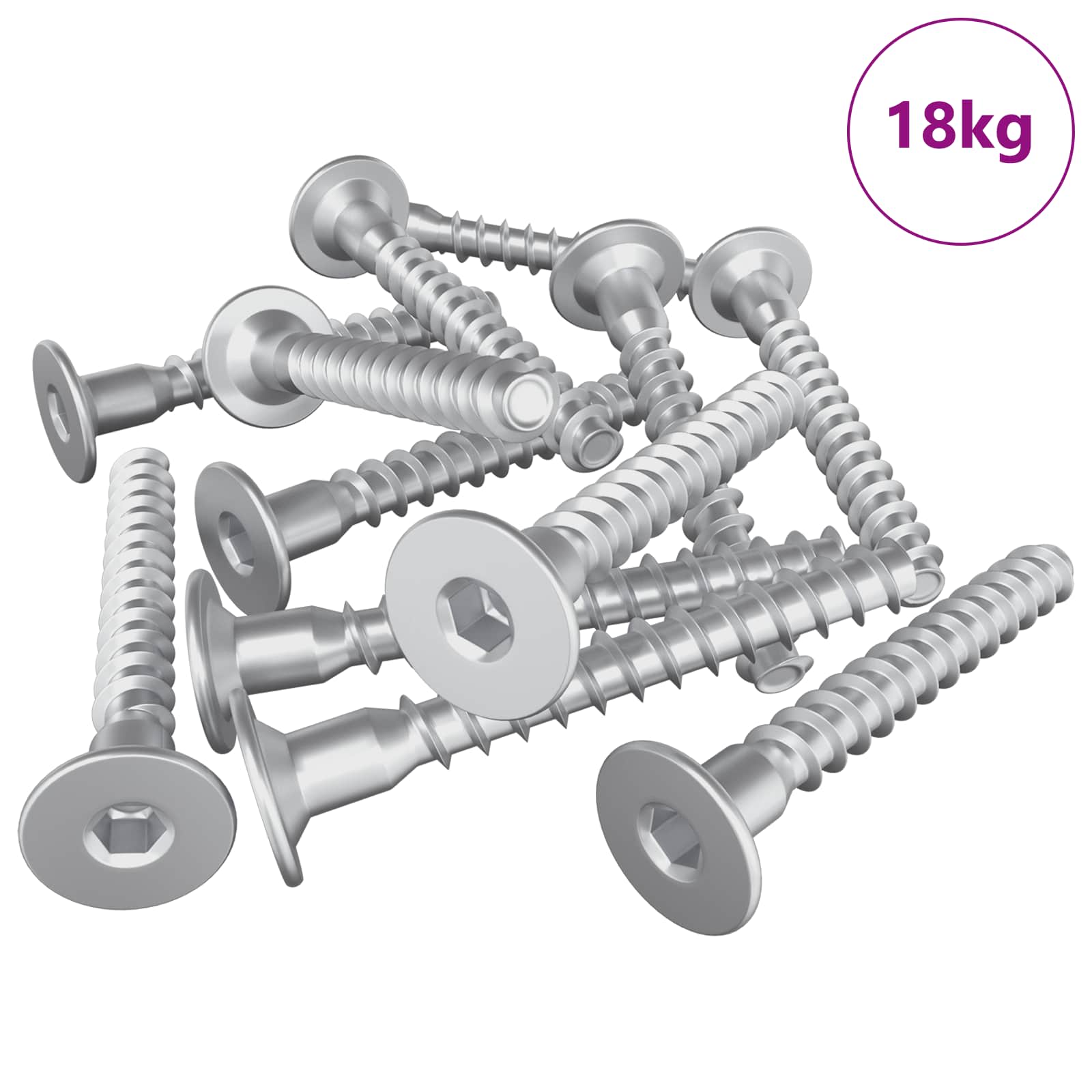 Vidaxx Montageschrauben 5000 Stück Silber Metall