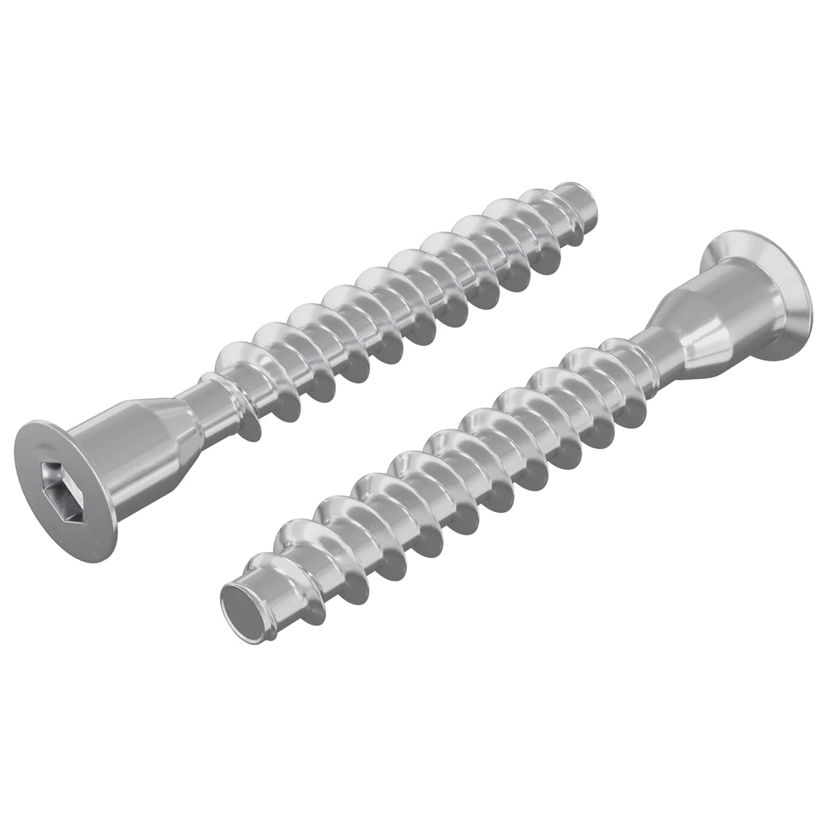 Vidaxx Befestigungsschrauben 2 Stück Silber ø7 x 50 mm Metall