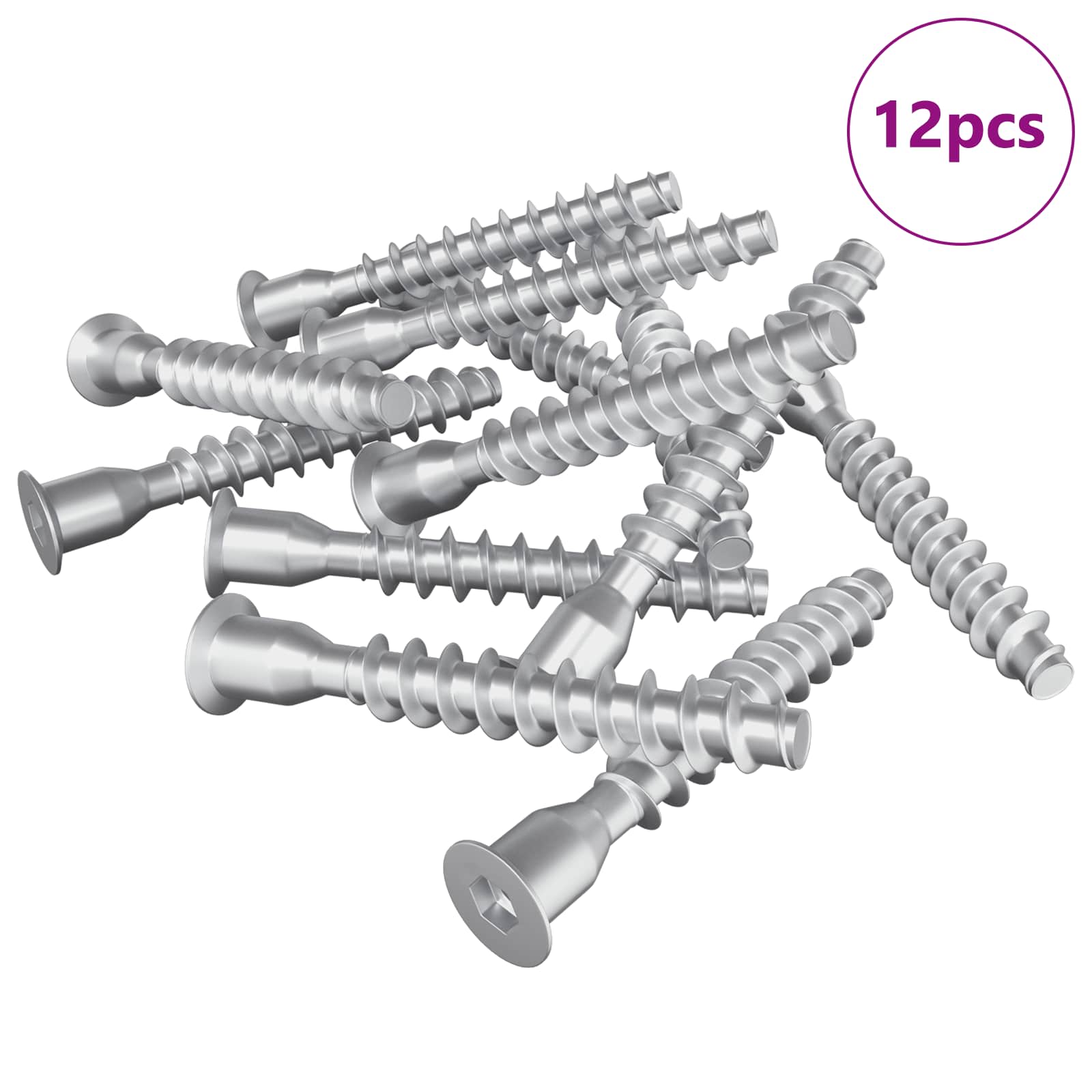 Vidaxx Befestigungsschrauben 12 Stück Silber ø7 x 50 mm Metall