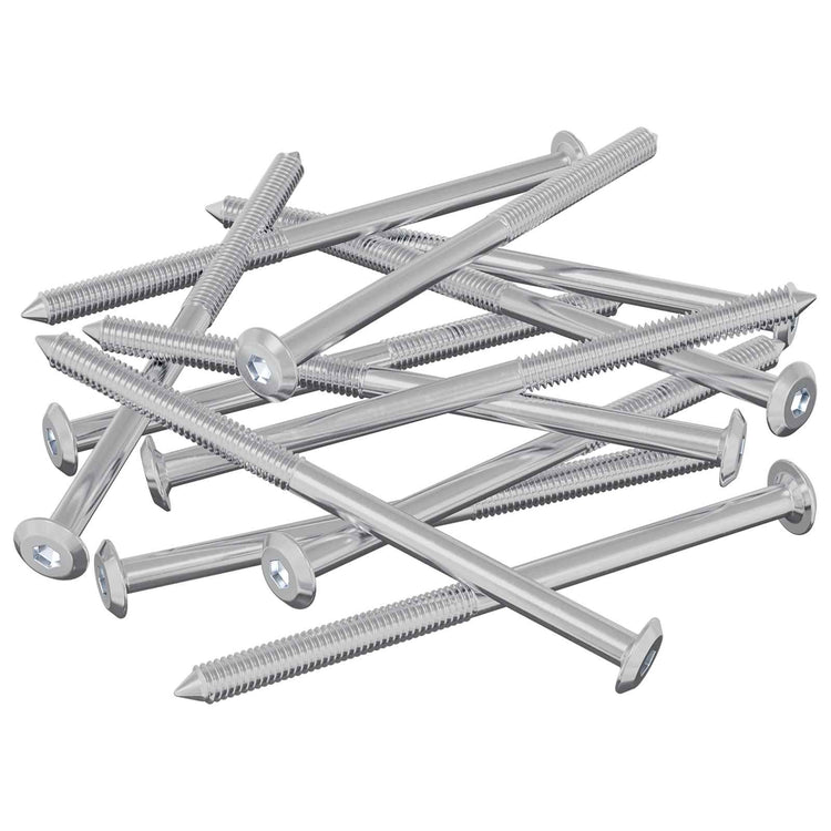 Vidaxxl Möbelschrauben 12 Stück Silber M6 x 100 mm Stahl