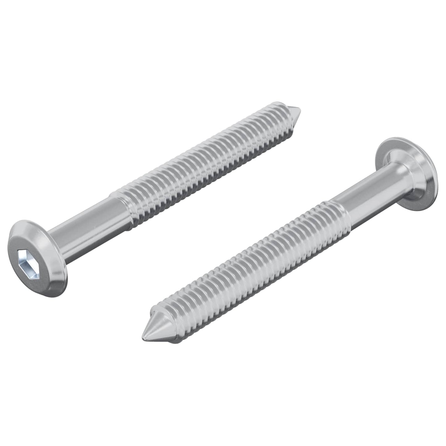 Vidaxl-Schraube 2 Stück Silber M6 x 50 mm Stahl