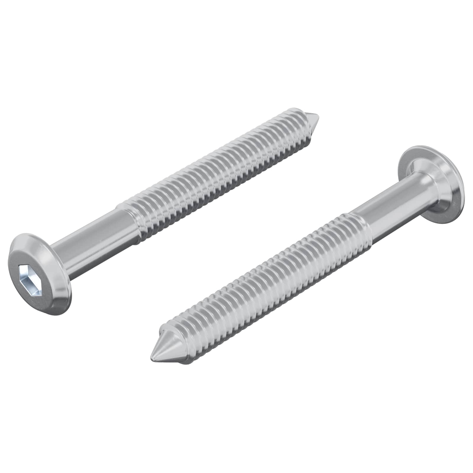 Vidaxl-Schraube 2 Stück Silber M6 x 50 mm Stahl