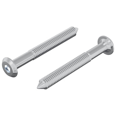 Vidaxl-Schraube 2 Stück Silber M6 x 50 mm Stahl