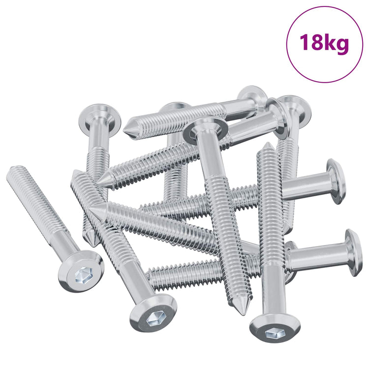 Vidaxl-Schraube 1800 Stück Silber M6 x 50 mm Stahl