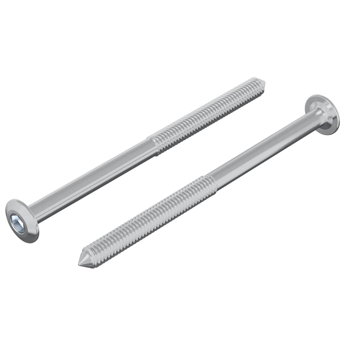 Vidaxl-Schraube 2 Stück Silber M6 x 85 mm Stahl