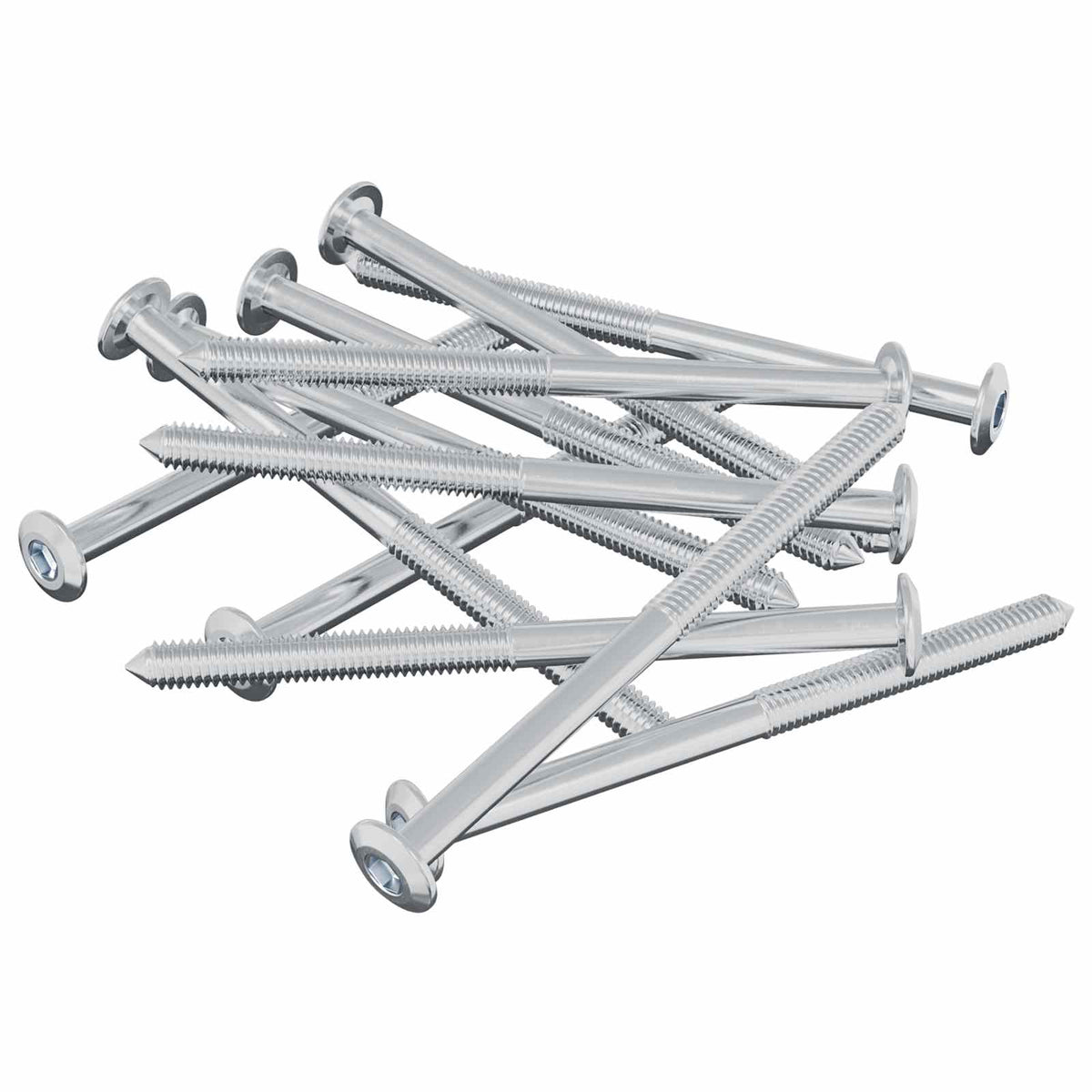 Vidaxl Bolzen 1200 Stück Silber M6 x 85 mm Stahl