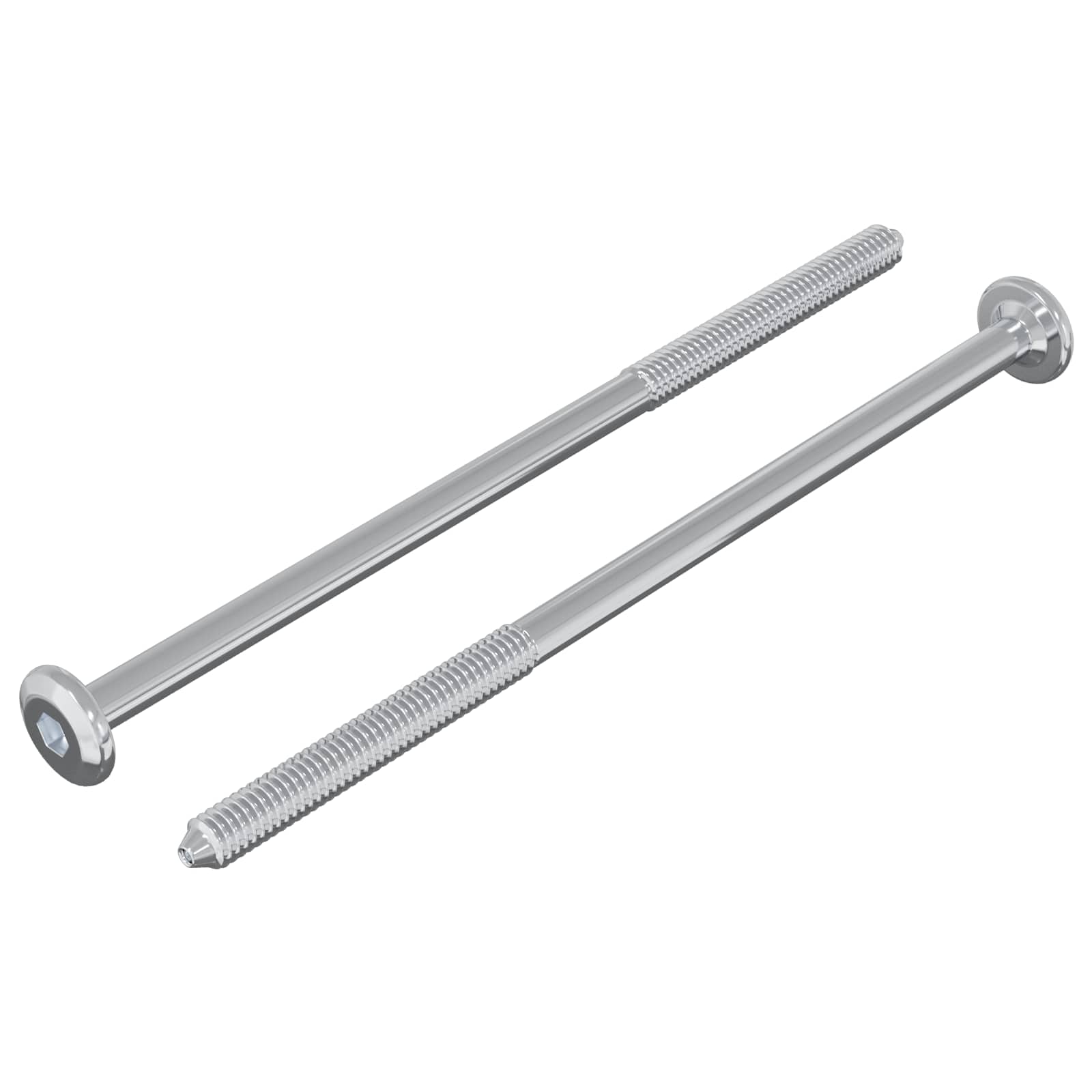 Vidaxxl Bolzen 2 Stück Silber M6 x 120 mm Stahl