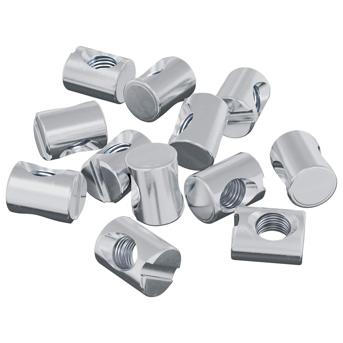 Vidaxl Zylindermuttern 12 Stück Silber M6 x 13 mm Metall