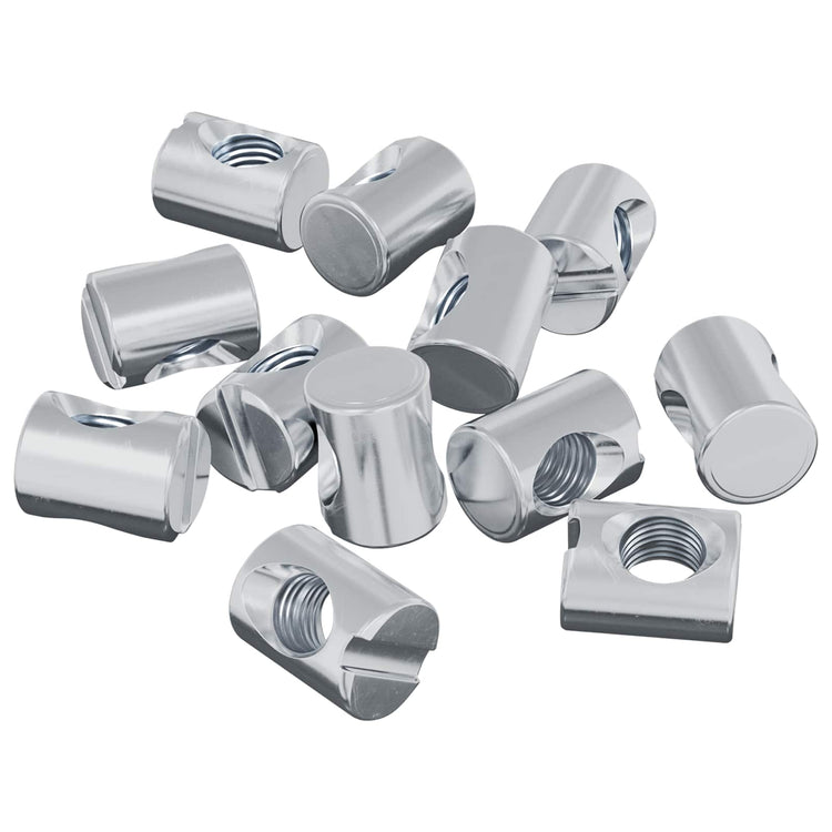 Vidaxxl Zylindermuttern 3462 Stück Silber M6 x 13 mm Metall