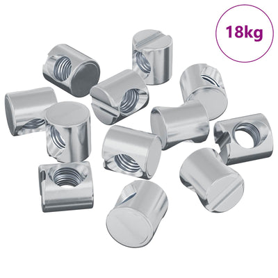 Vidaxx Zylindermuttern 4500 Stück Silber M6 x 12 mm Metall