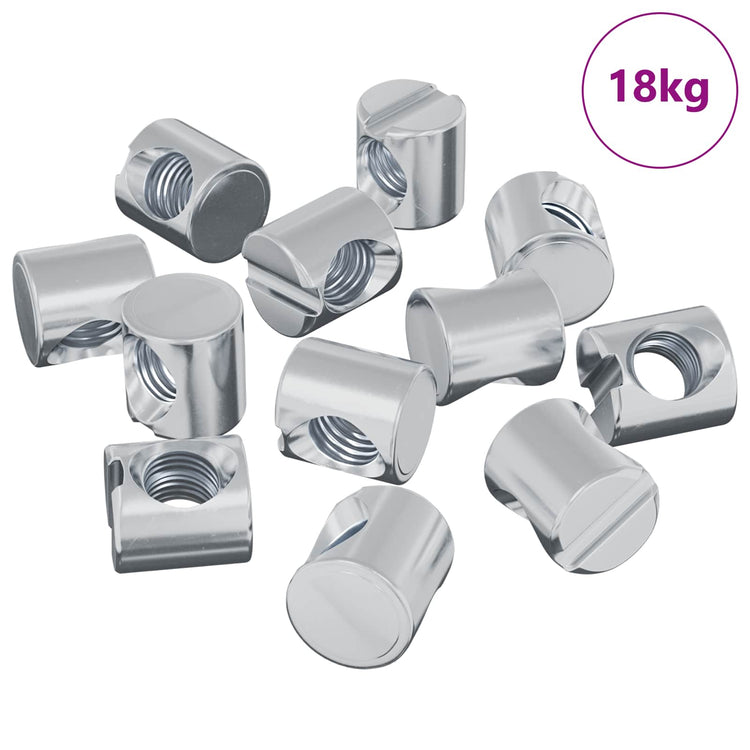 Vidaxx Zylindermuttern 4500 Stück Silber M6 x 12 mm Metall