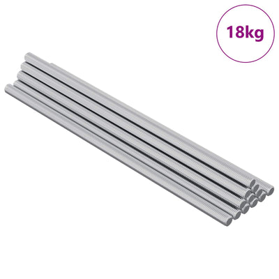 VidaXL Gewindestange 600 Stk. Silberstahl