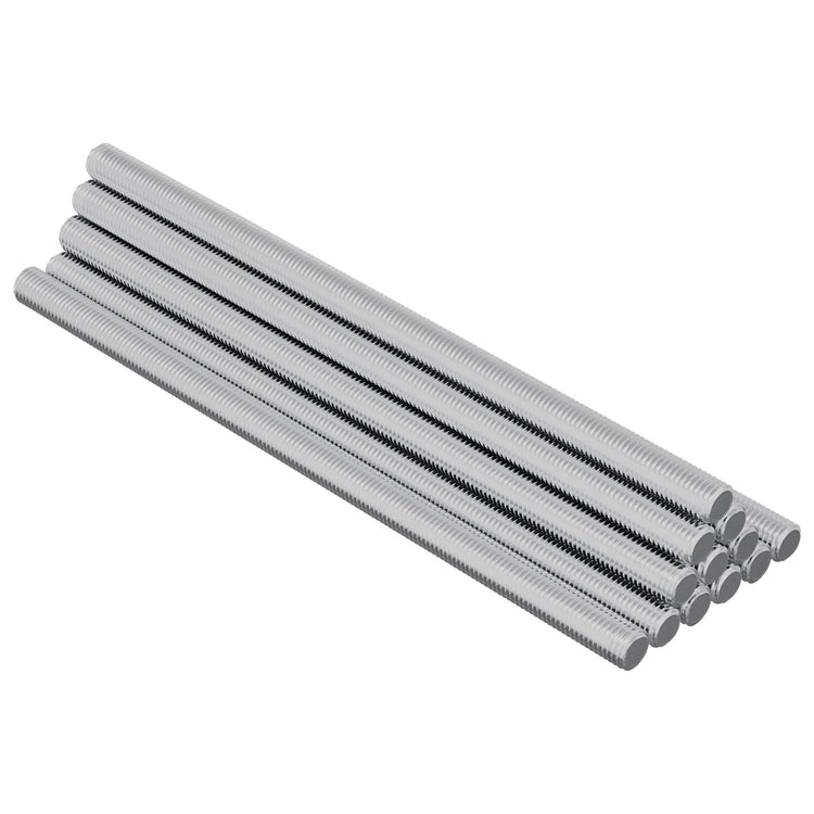 Vidaxxl Gewindestangen 12 Stück Silber M6 x 120 mm Metall