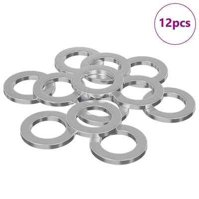 Vidaxl Unterlegscheiben 12 Stück Silber 10 x 10 x 1,2 mm Eisen