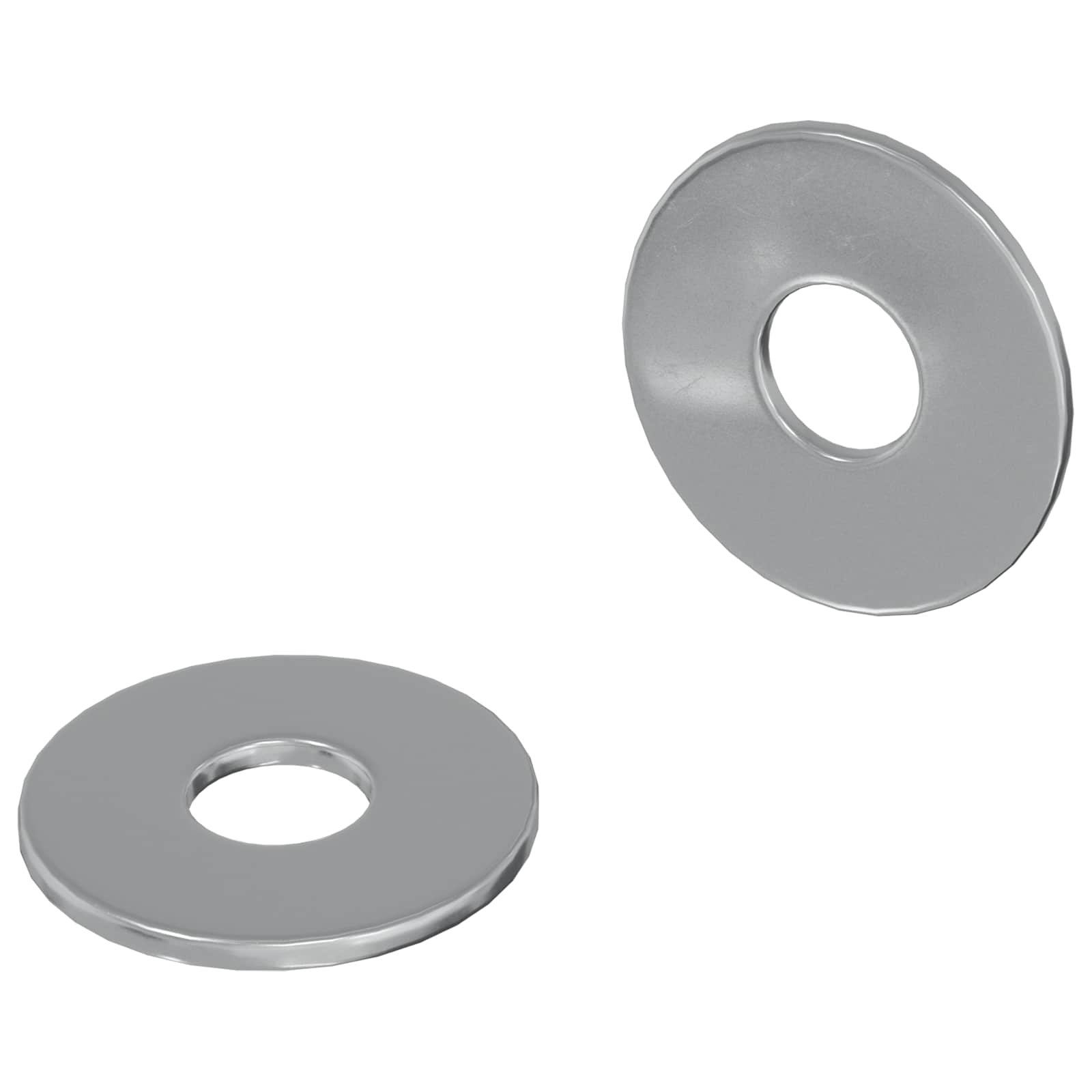 Vidaxl Unterlegscheiben 2 Stück Silber 18 x 18 x 1,2 mm Eisen
