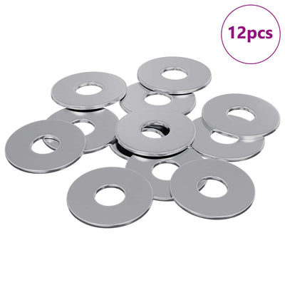 Vidaxl Unterlegscheiben 12 Stück Silber 18 x 18 x 1,2 mm Eisen