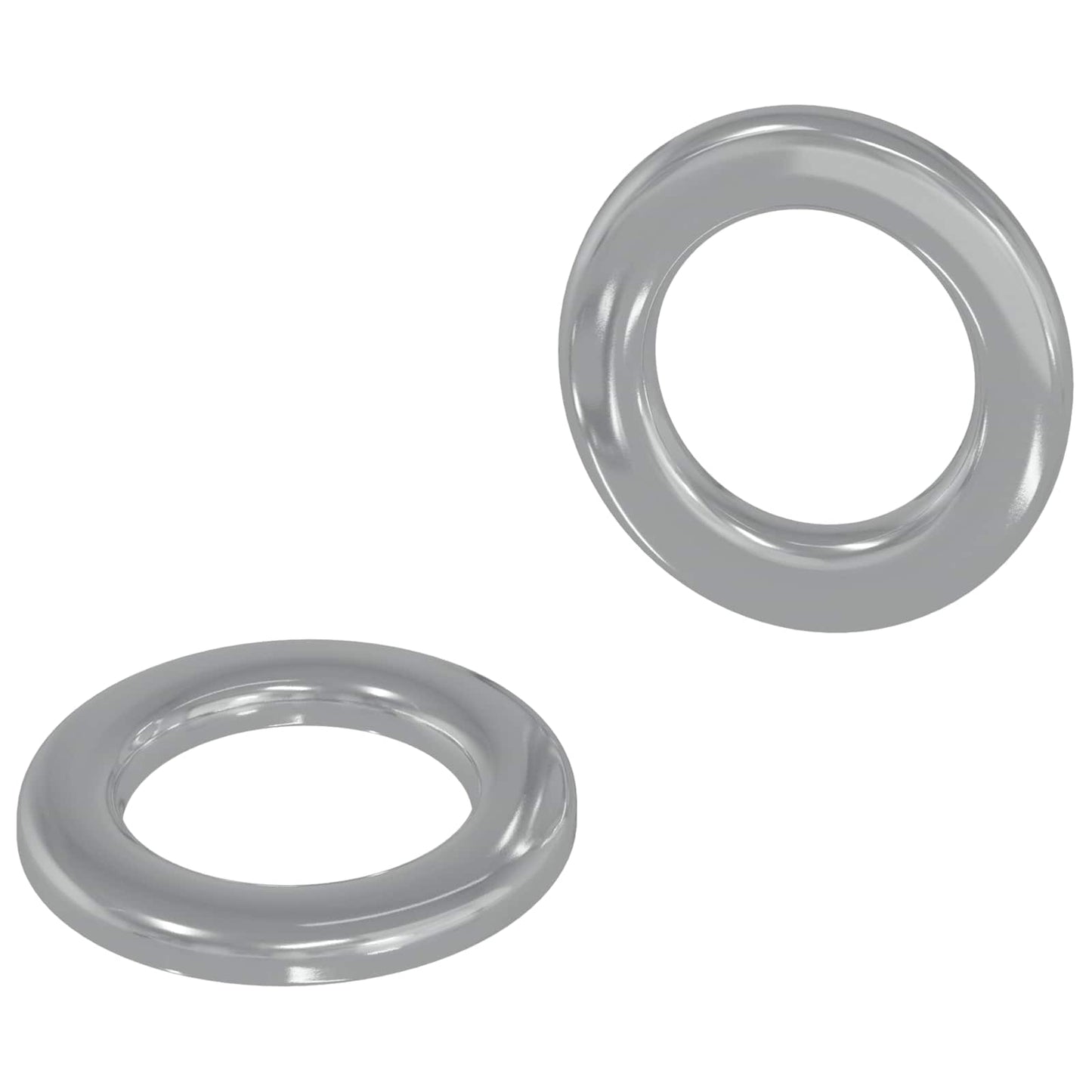Vidaxl Unterlegscheiben 2 Stück Silber 10 x 10 x 0,8 mm Eisen