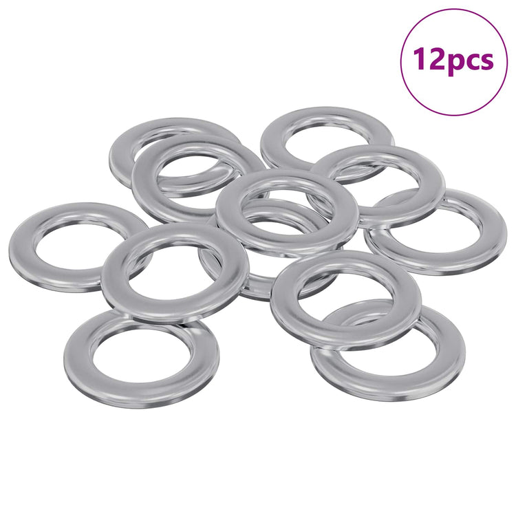 Vidaxl Unterlegscheiben 12 Stück Silber 10 x 10 x 0,8 mm Eisen