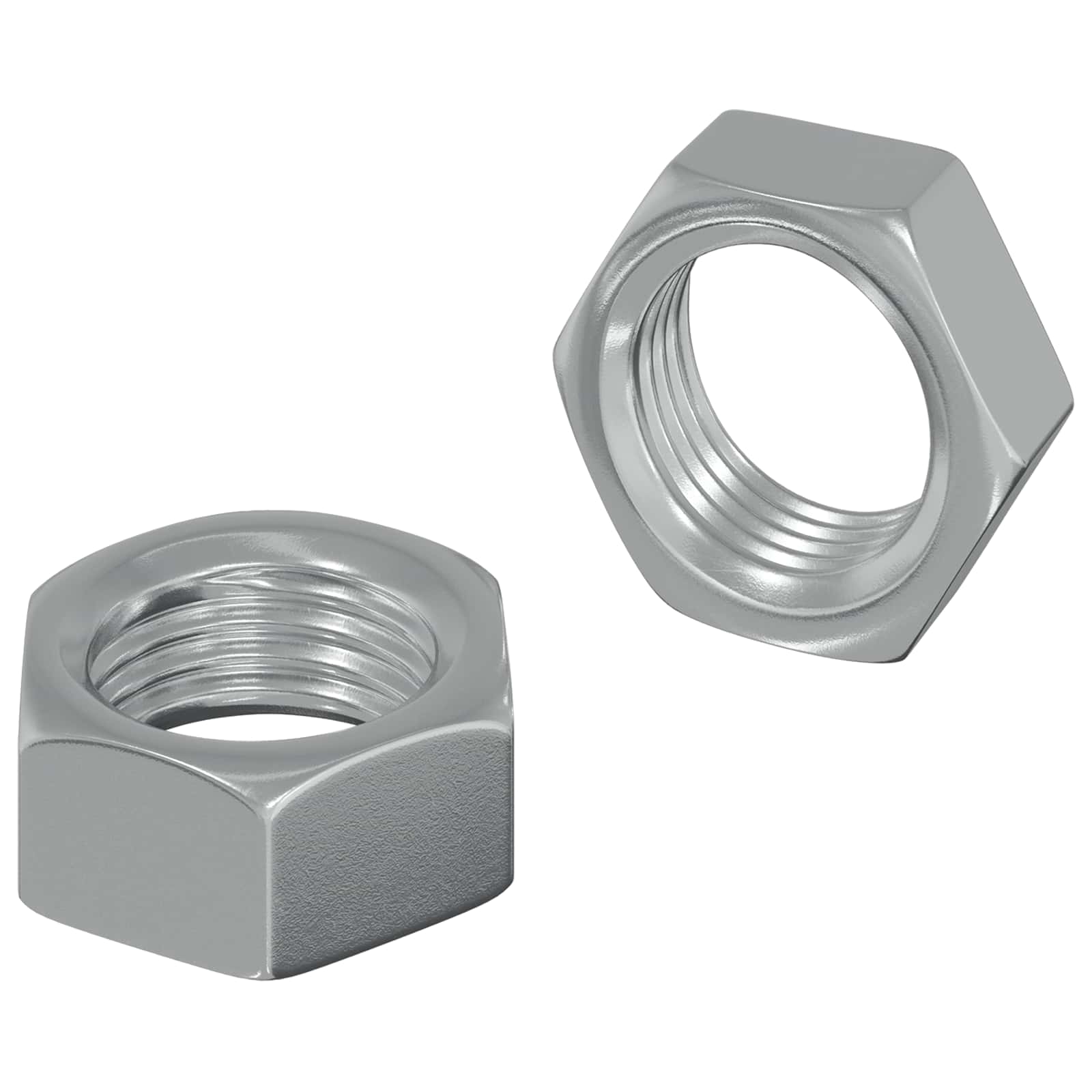 Vidaxl Sechskantmuttern 2 Stück Silber M6 Stahl