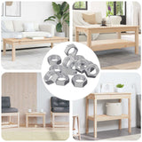 Vidaxl Sechskantmuttern 23377 Stk. Silber Eisen - afbeelding 1