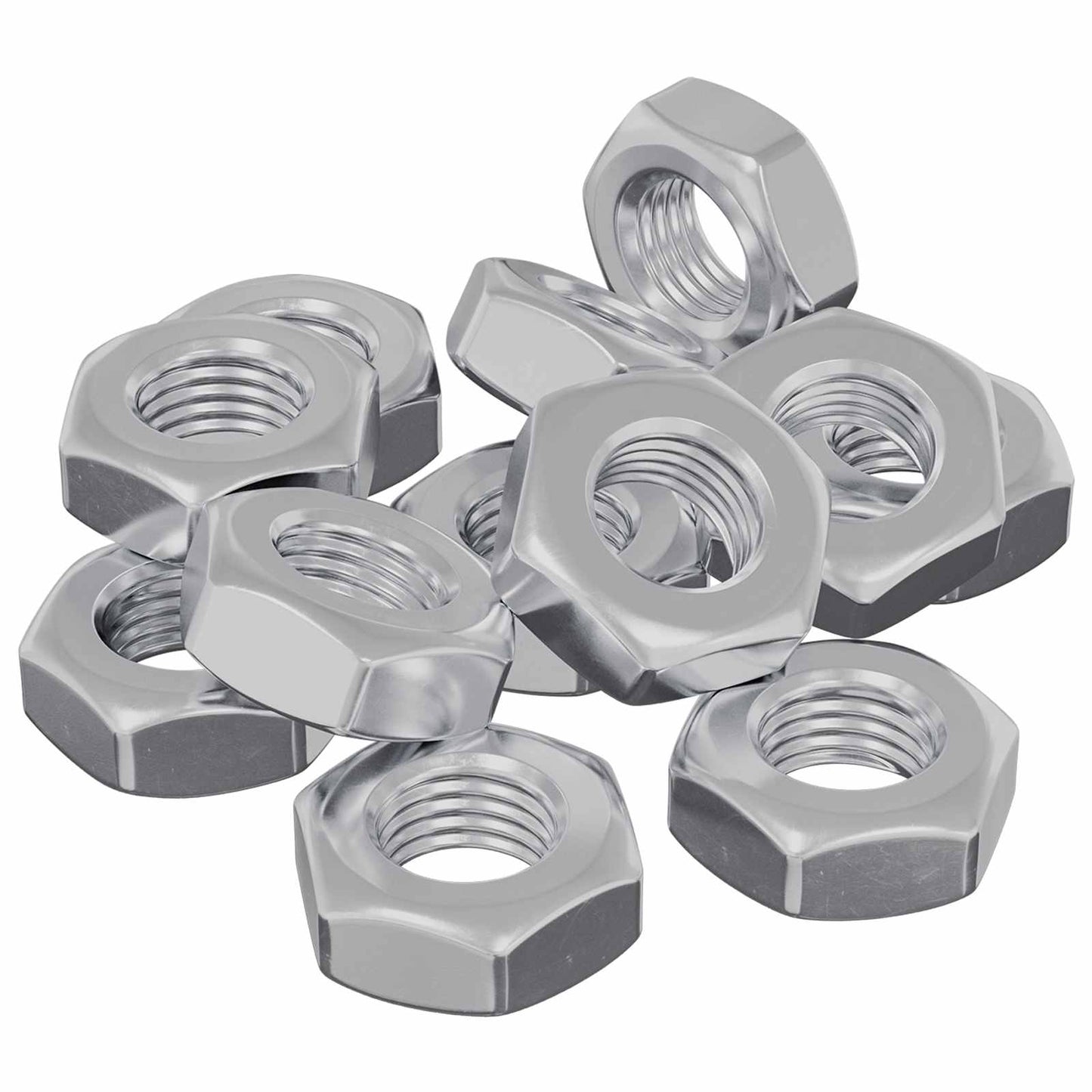 Vidaxl Sechskantmuttern 12 Stück Silber M8 Eisen
