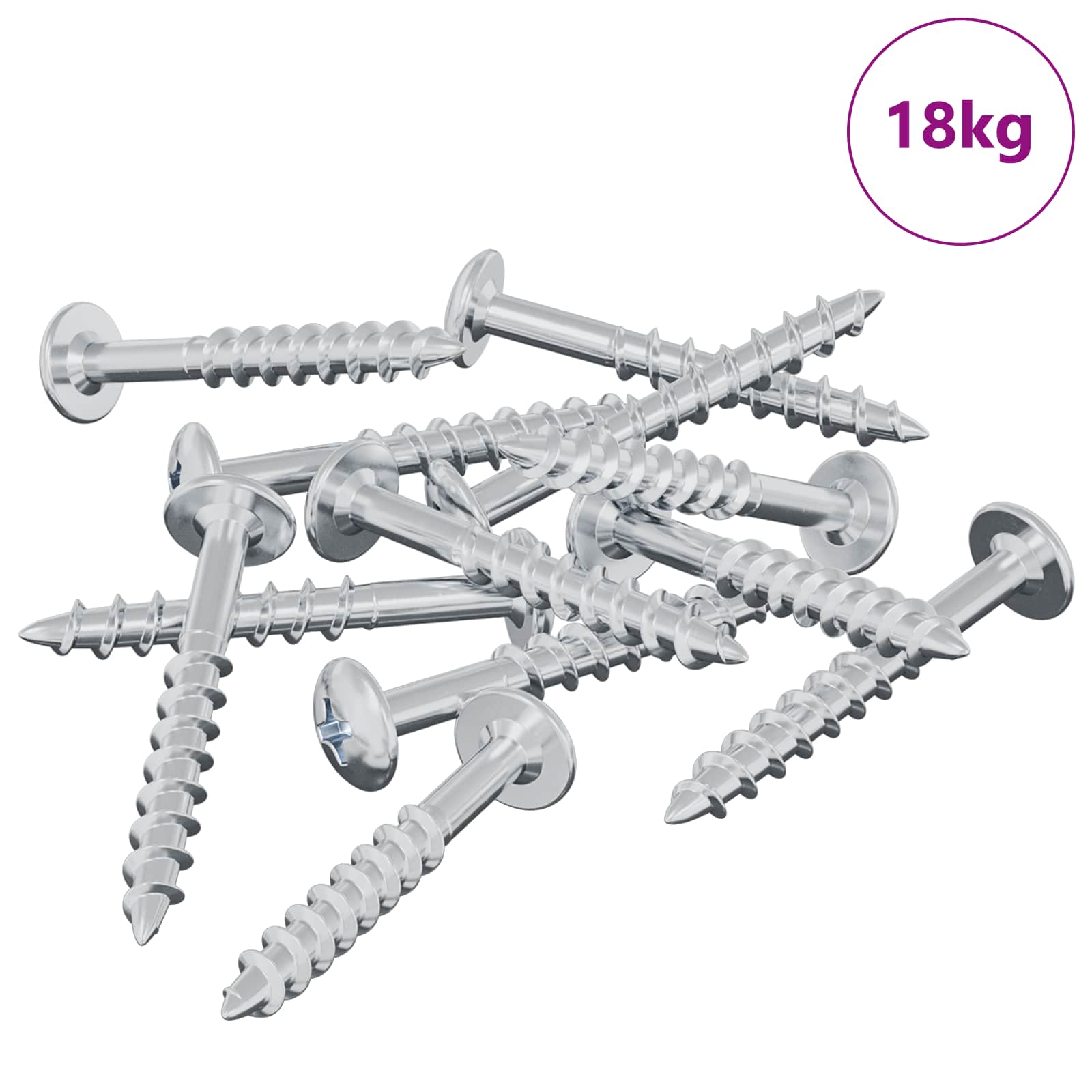 Vidaxxl Bolzen 7792 Stk. Silber 9,8 x 35 mm Eisen