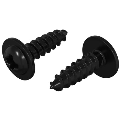Vidaxl selbstschneidender Nagel 2 Stück schwarz 3,5 x 12 mm Eisen
