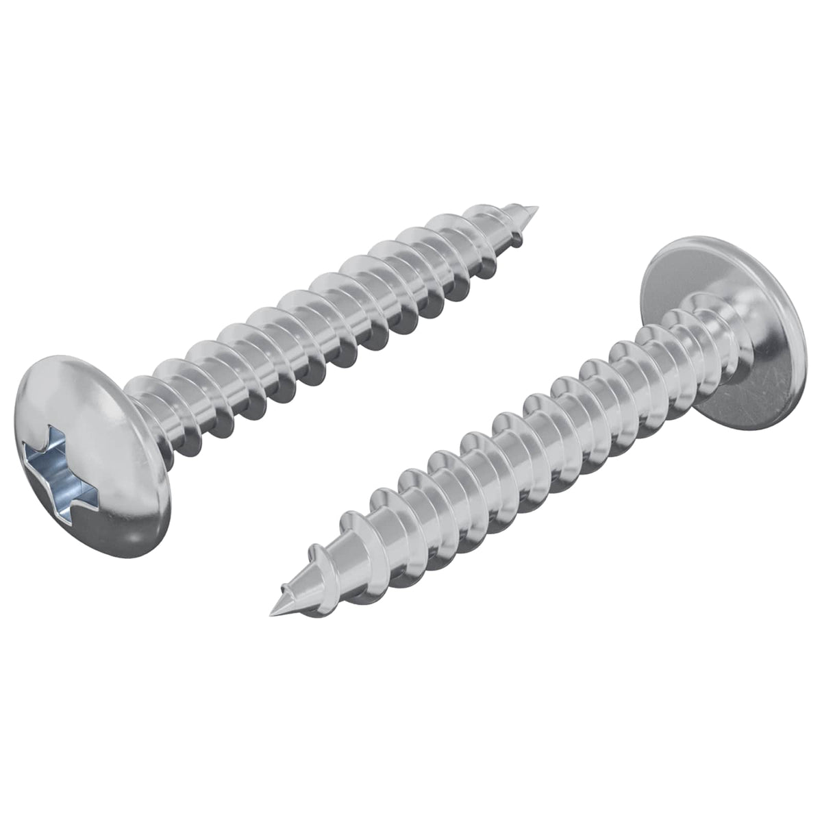 Vidaxl selbstschneidender Nagel 2 Stück verzinkter 4 x 25 mm Stahl