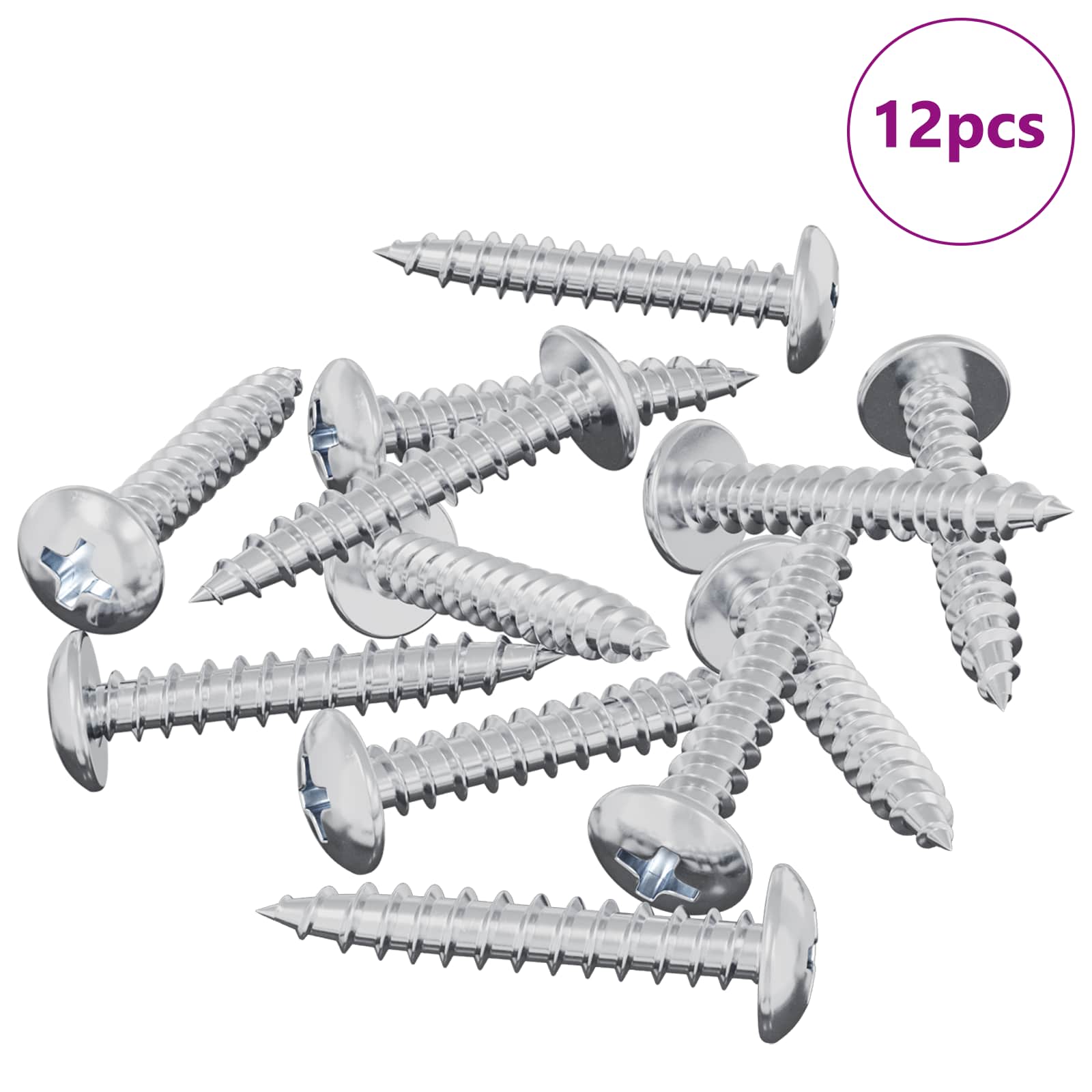 Vidaxl selbstschneidender Nagel 12 Stück verzinkter 4 x 25 mm Stahl