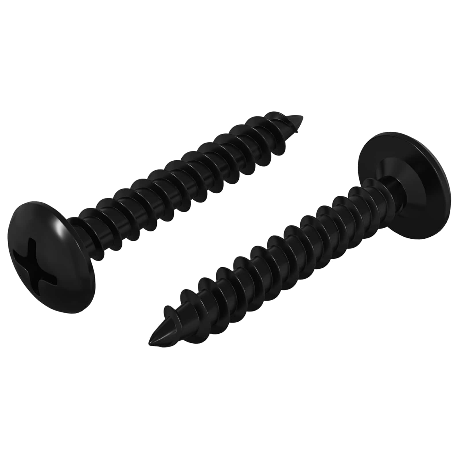 Vidaxl selbstschneidender Nagel 2 Stück schwarz 4 x 25 mm Stahl