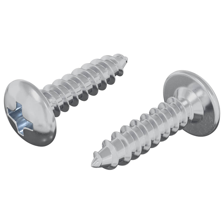 Vidaxl-Schraube 2 Stück Silber M4 x 16 mm Stahl