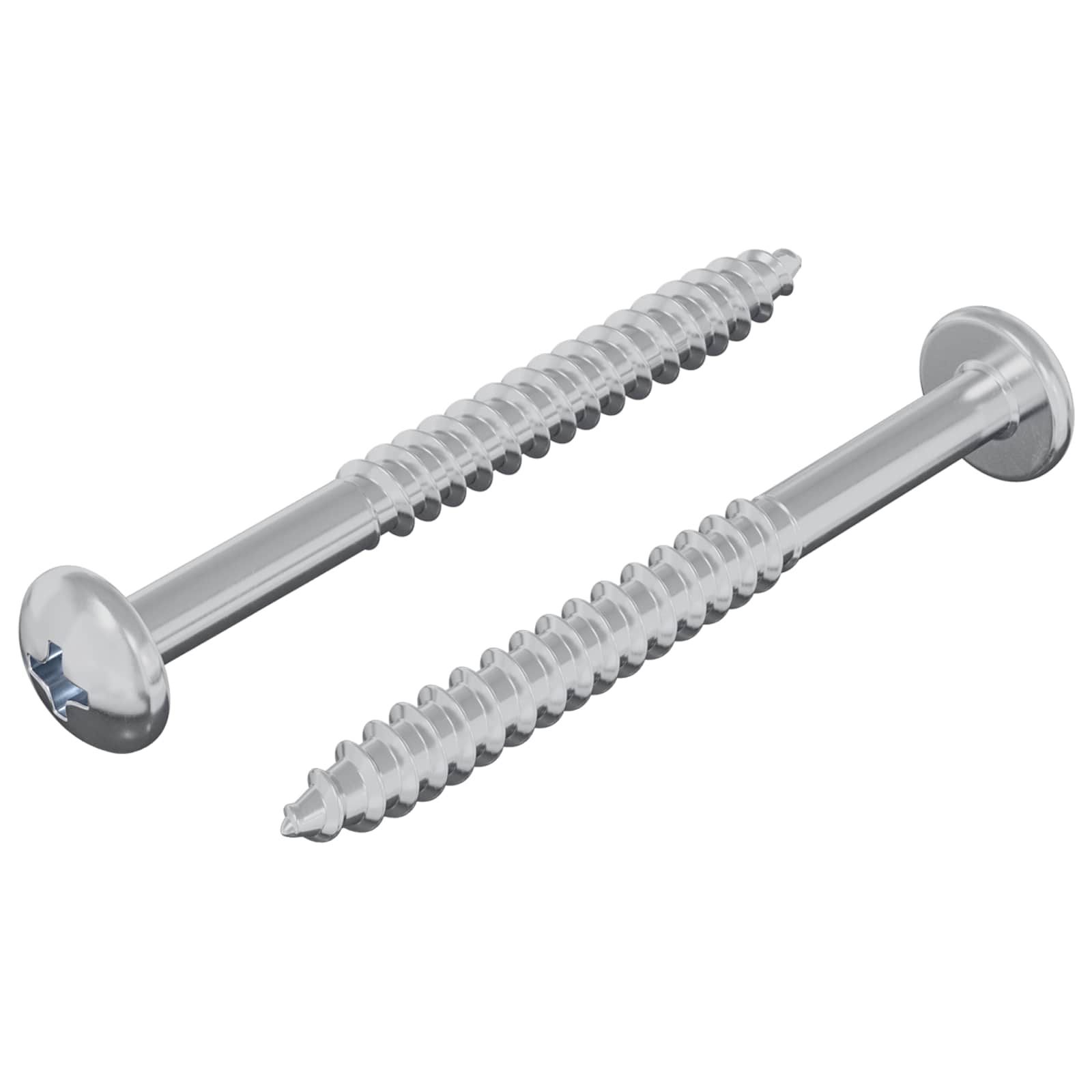 Vidaxl Holzschraube 2 Stück Silber 9,8 x 53 mm Stahl