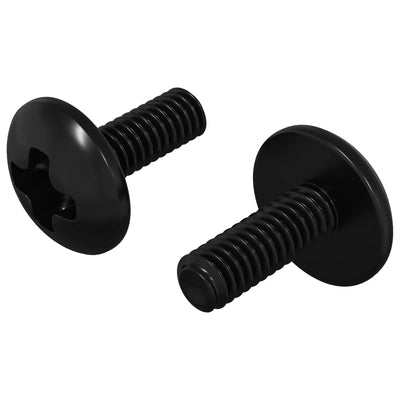 Vidaxx Hülsenschrauben 2 Stück schwarz M4 x 10 mm Stahl